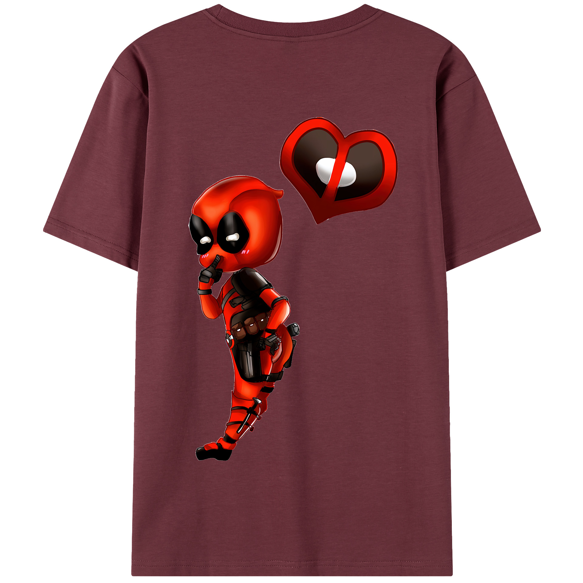 （画像用） Deadpool デッドプール 綿100％半袖Tシャツ（背面プリント）